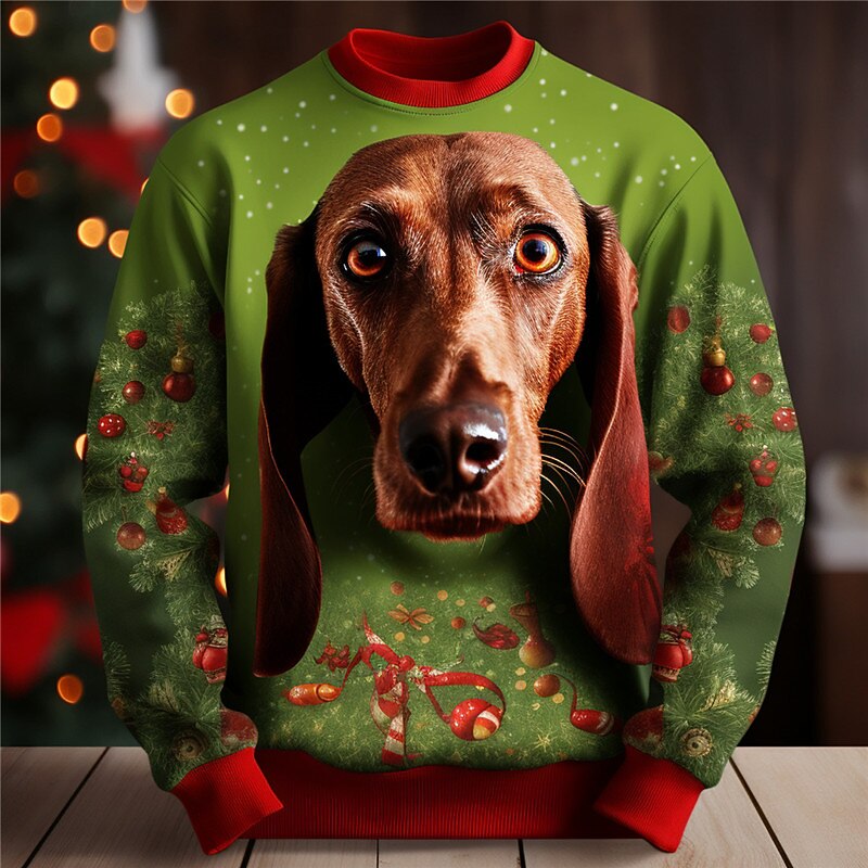 Christmas Merry Dog Golf Graphic Sweatshirt