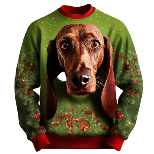 Christmas Merry Dog Golf Graphic Sweatshirt