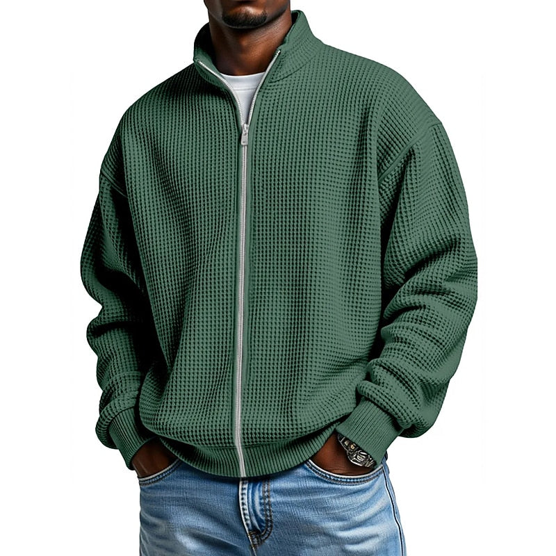 Comfort Waffle Zipped Sweatshirt