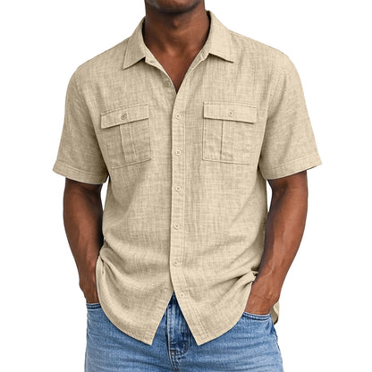 Men's Linen Shirt with Pocket