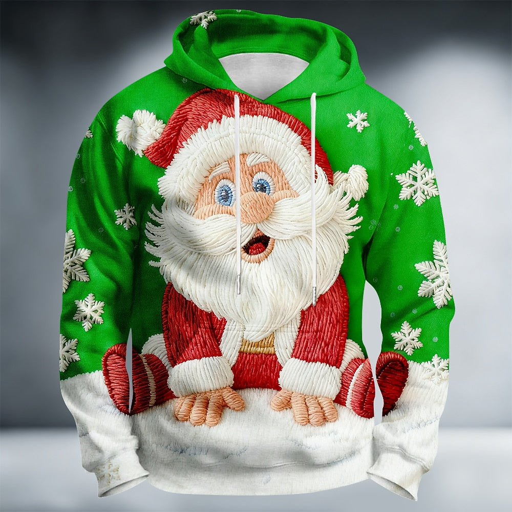 Christmas Santa Festive Holiday Colorful Hoodie