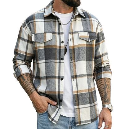 Classic Plaid Button Up Flannel Shirt