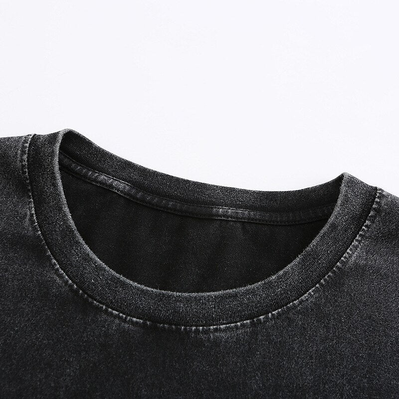 Washed Cotton Vintage Pocketed Tee