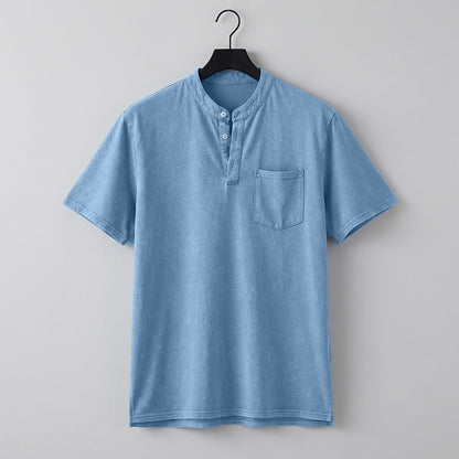 Vintage Washed 100% Cotton Henley