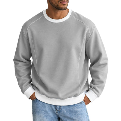 Colorblock Crewneck Cotton Sweatshirt