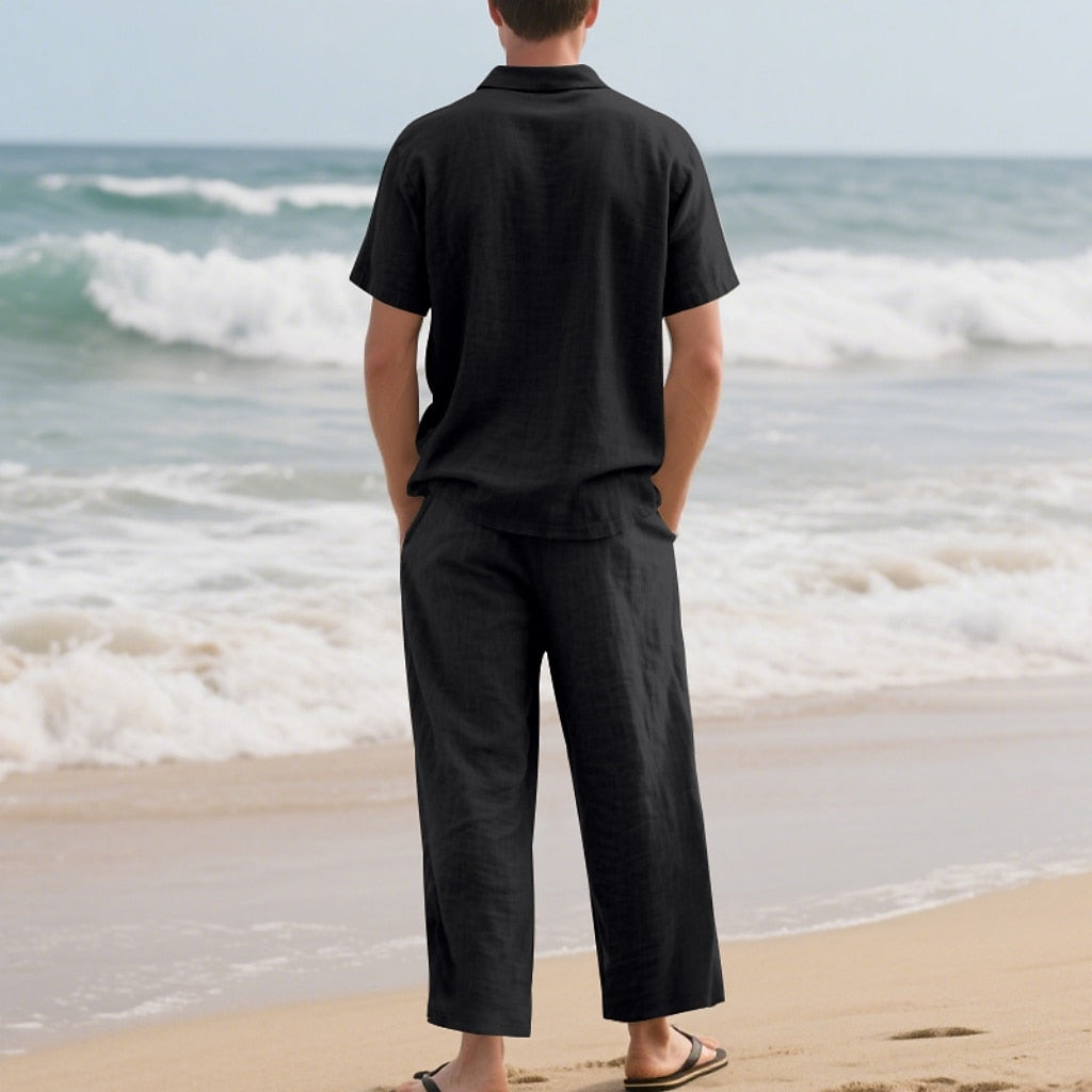 Cotton Linen Set-Shirt and Pants