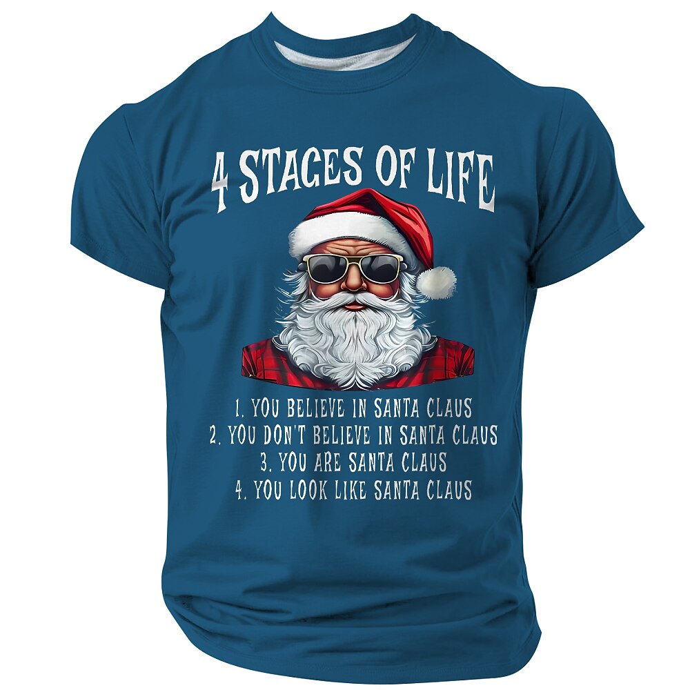 Men's Funny Santa Christmas 3D T-Shirt