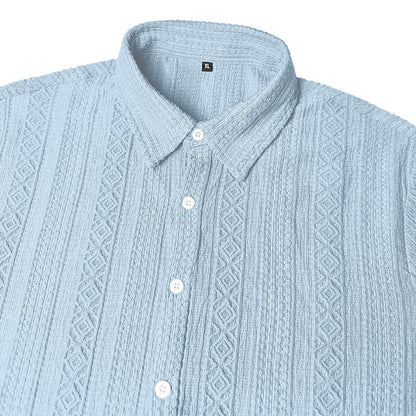 Men's Jacquard Shirt & Shorts Set