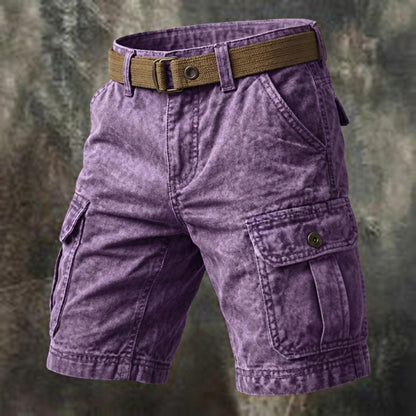 Vintage Washed Cotton Cargo Shorts