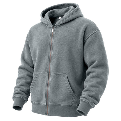Broken-In Cotton Full Zip Hoodie