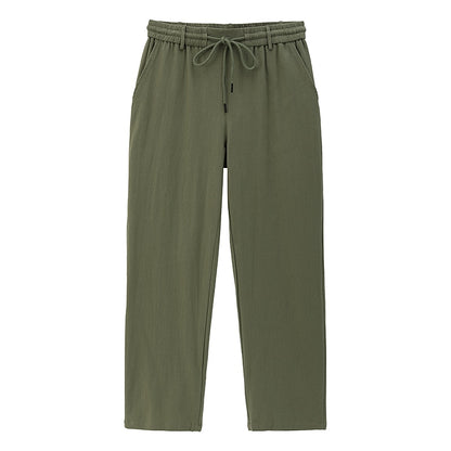 Cotton Linen Pants - Straight Leg, Casual & Comfortable