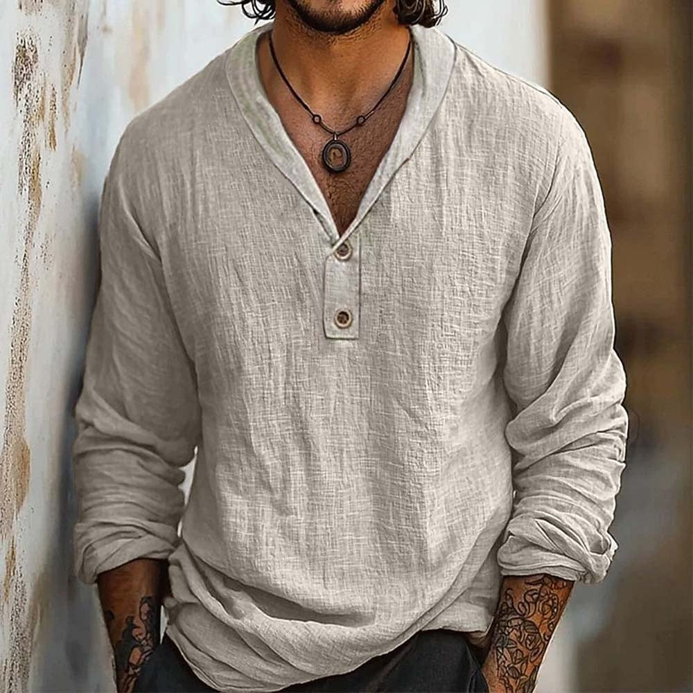 Vintage Cotton Linen Shirt - Soft & Breathable