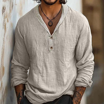 Vintage Cotton Linen Shirt - Soft & Breathable