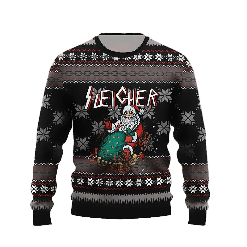 Christmas Santa Festive Holiday Bold Sweatshirt