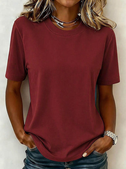Women's 100% Cotton Crew Neck Top