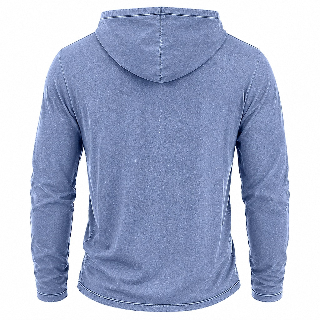 Vintage Washed Cotton Hooded Sweatshirt