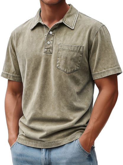 100% Cotton T-Shirt-Vintage Washed Look