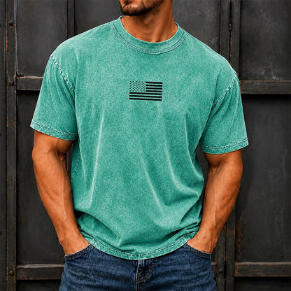 Broken-In 100% Cotton US Flag T-shirt