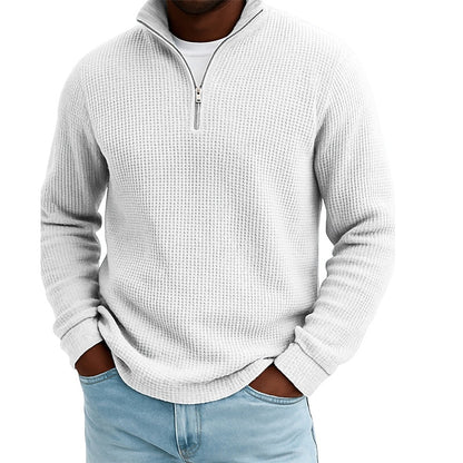 Waffle Zipped Polo Shirts