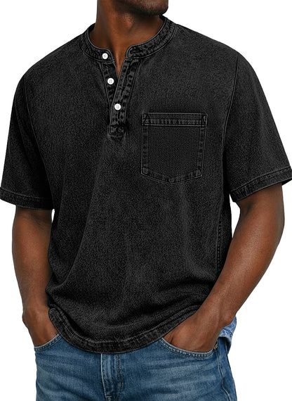 100% Cotton Henley T-Shirt
