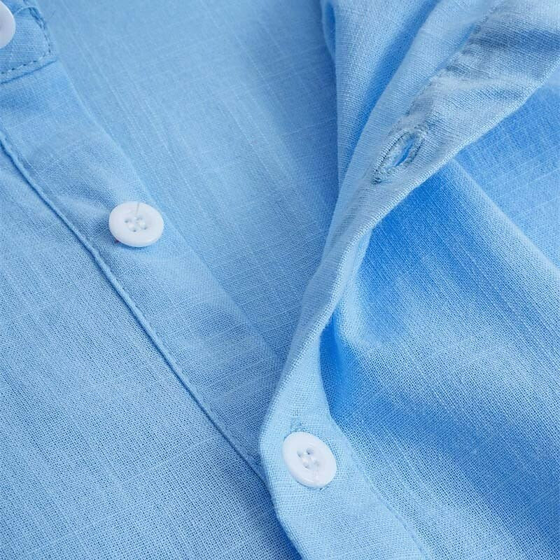 2-Pack Roll Up Or Down Sleeve Linen Popover Shirts