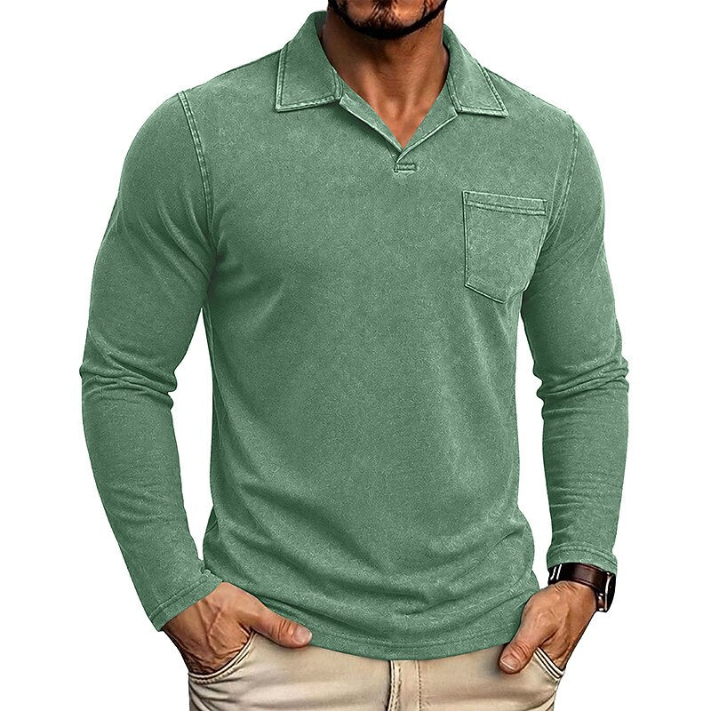 Vintage Washed 100% Cotton Polo Shirt