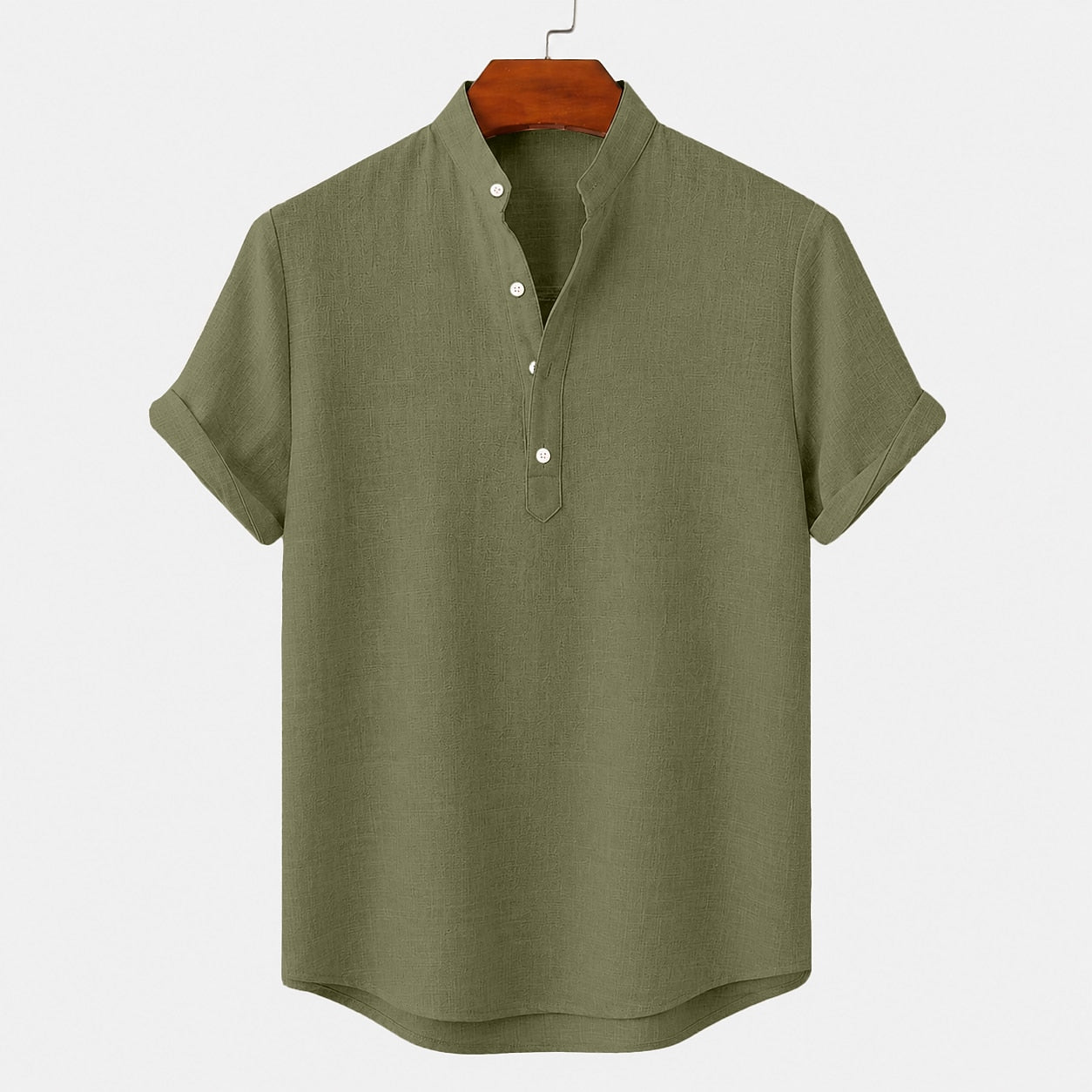 Breathable Linen Popover Shirt