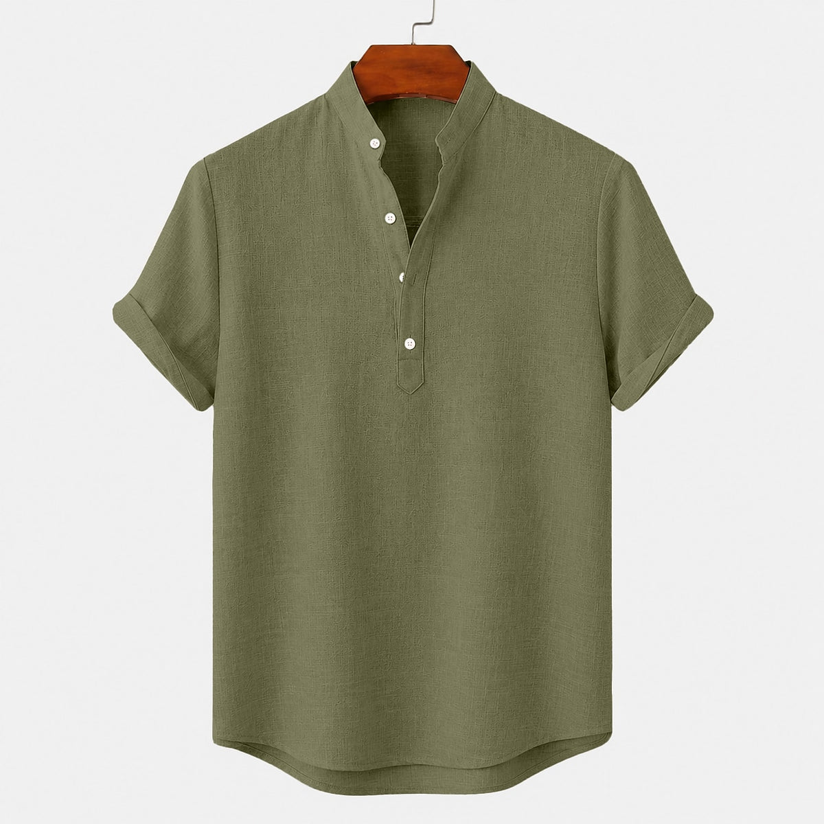 Breathable Linen Popover Shirt