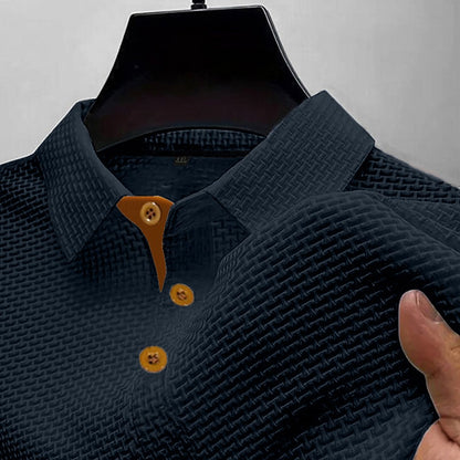 Men's Summer Waffle Polo-Lightweight, Textured, Modern Fit