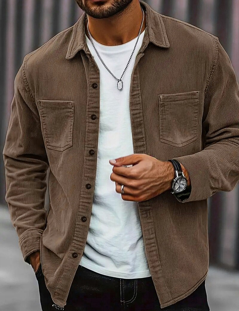 Soft Corduroy Button Up Shirt