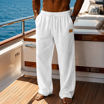 Breathable Linen Pants With Elastic Waist
