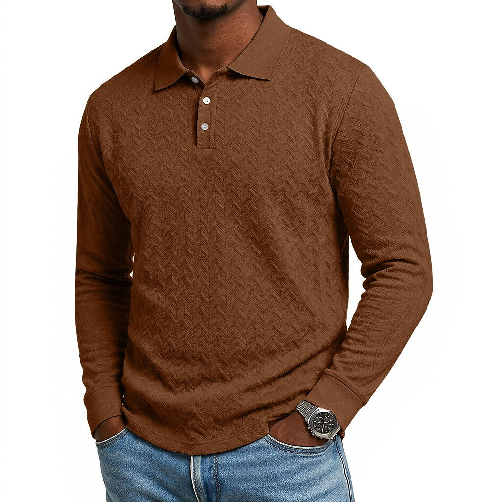 Men's Jacquard Textured  Polo