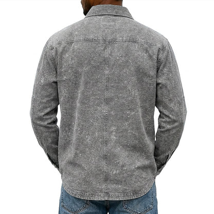Vintage Washed Cotton Polo Shirt