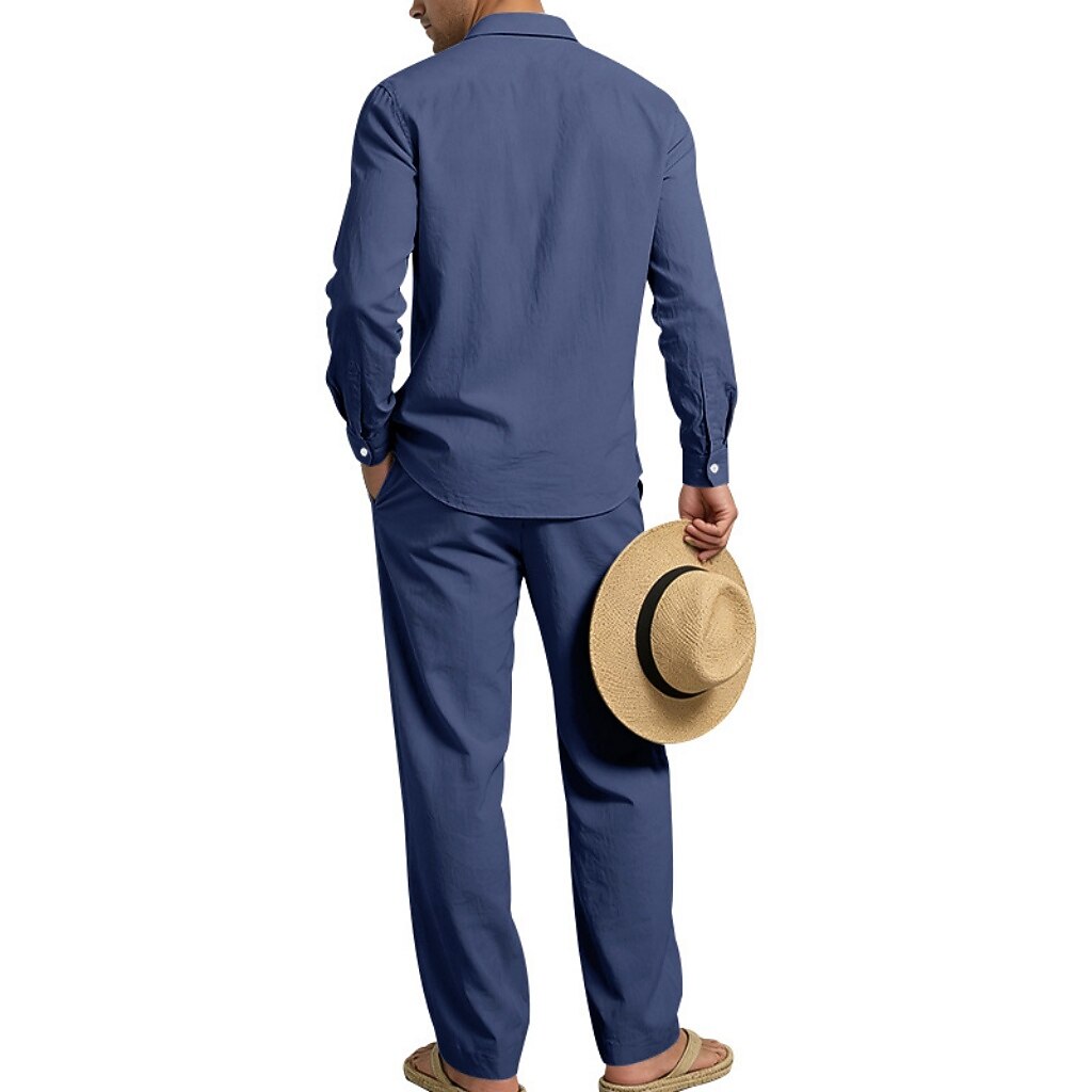 Cotton Linen Set-Shirt and Pants