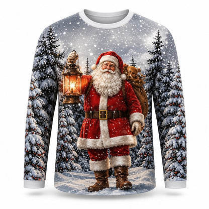 Men's Funny Santa Claus Long Sleeve Tee