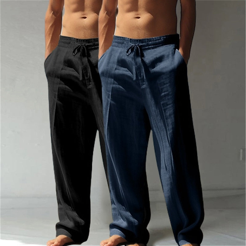 Cotton Linen Pants 2-Piece Set
