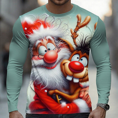 Men's Funny Santa Christmas Long Sleeve T-Shirt