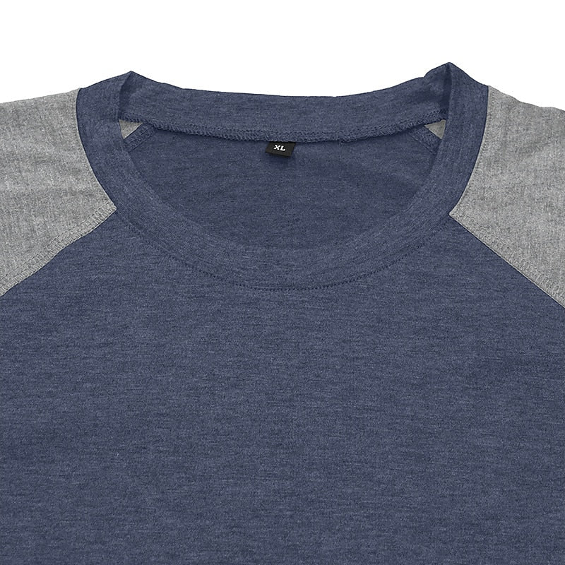 Casual Colorblock Long Sleeve T-shirts