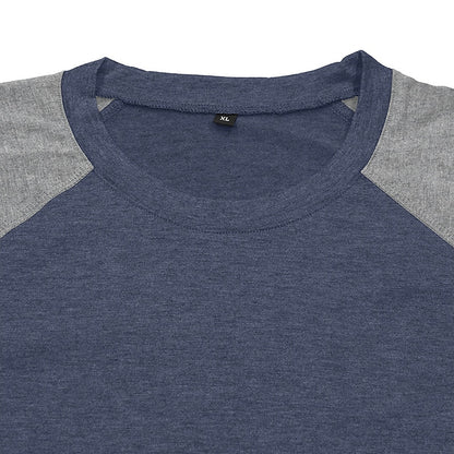 Casual Colorblock Long Sleeve T-shirts
