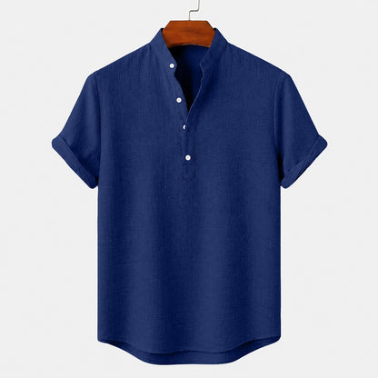 Breathable Linen Popover Shirt