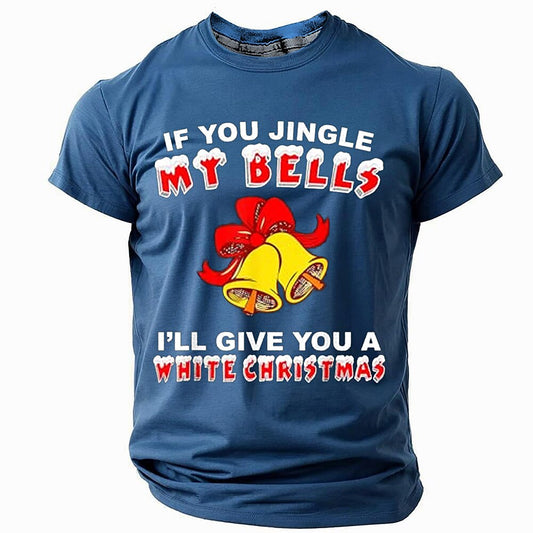 Men's Brew-Loving Jingle Bells Christmas T-Shirt