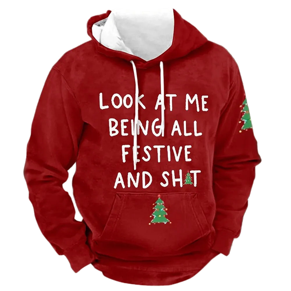 Funny Christmas Phrase Holiday Graphic Hoodie
