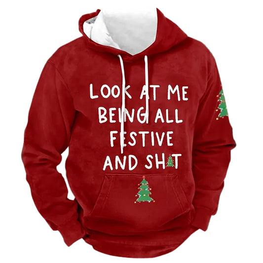 Funny Christmas Phrase Holiday Graphic Hoodie
