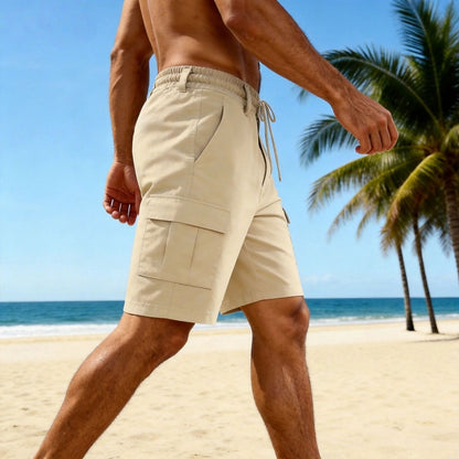 Cotton Linen Baggy Drawstring Shorts