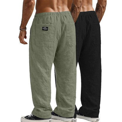 2Pcs Men's Linen Pants Set