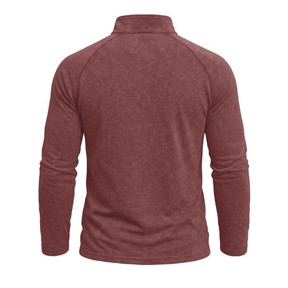 Relaxed Washed Cotton Henley Shirt