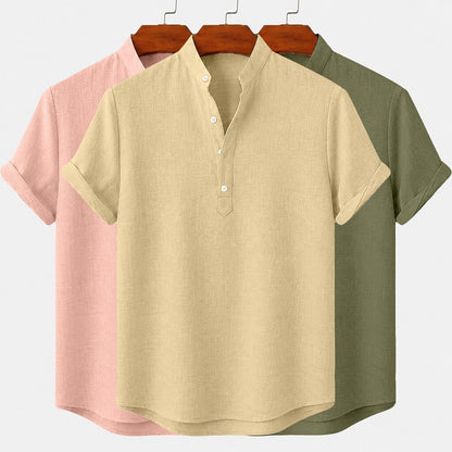 3-Pack Linen Popover Shirts