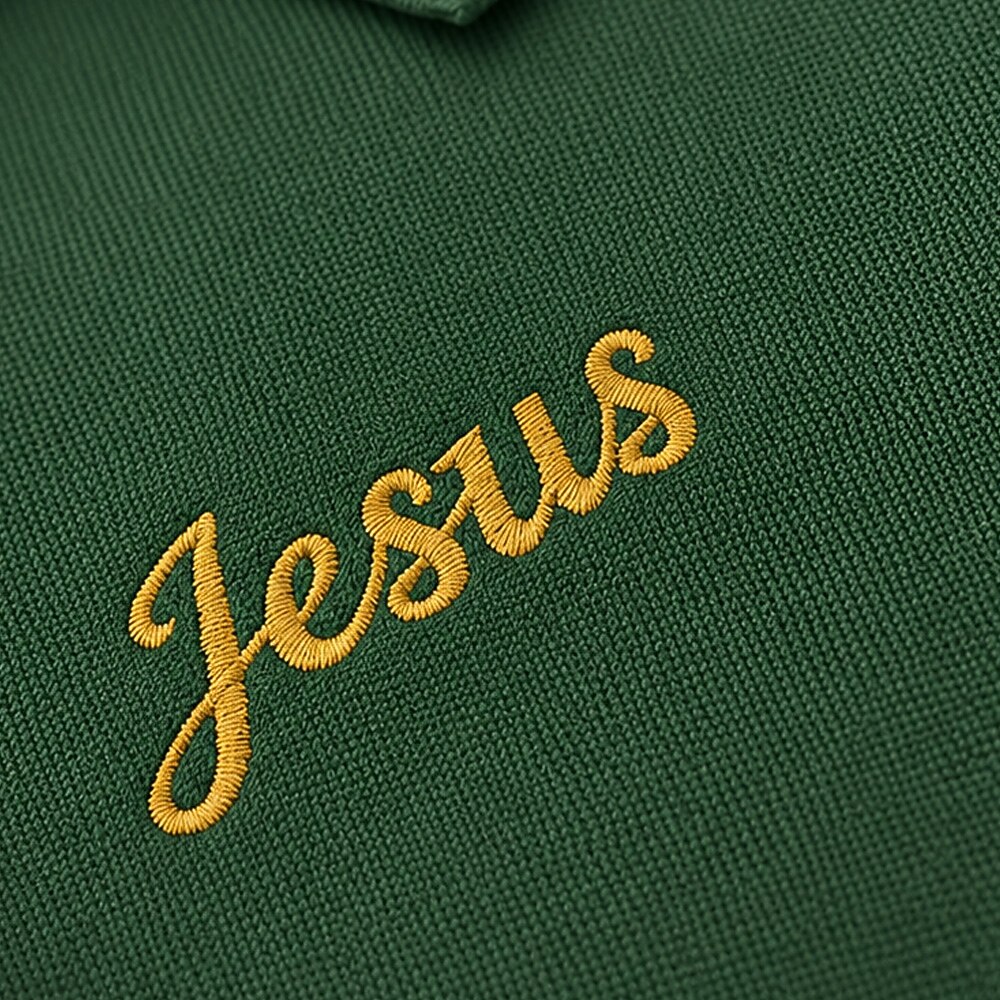100% Cotton Pique Polo Shirt With Embroidery