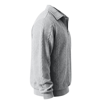 Comfort Jacquard Quarter Zip Polo