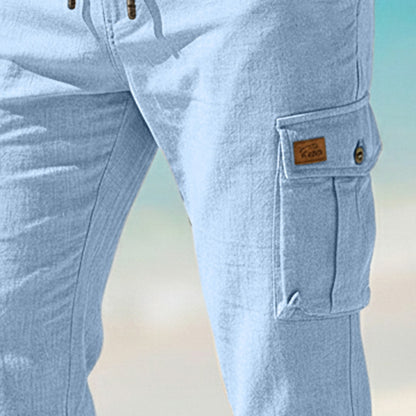 Baggy Drawstring Cotton Linen Pants